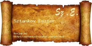 Sztankov Eszter névjegykártya