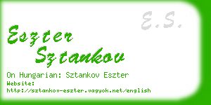 eszter sztankov business card